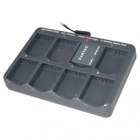 EARTEC UlrtaLITE caricabatterie per 8 batterie per cuffia intercom