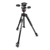 Manfrotto testa foto a 3 vie + treppiede 190 in alluminio