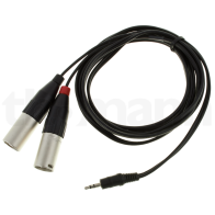 CAVO AUDIO 2 XLR Maschio / mini-jack stereo, 3m