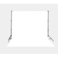 E-Image fondale bianco 3x6m in tessuto