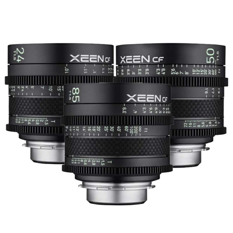 Bundle lenti XEEN CF 24-50-85mm - T1.5 FF CINE PL + hardcase