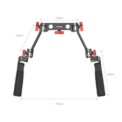 Smallrig 2002F Shoulder Rig Handle Kit con Rod Support