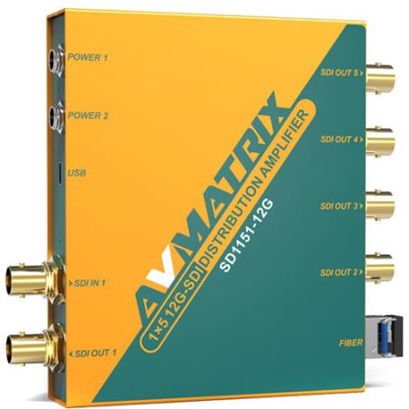 AVMATRIX Extender in fibra ottica trasmettitore/ricevitore 3G-SDI