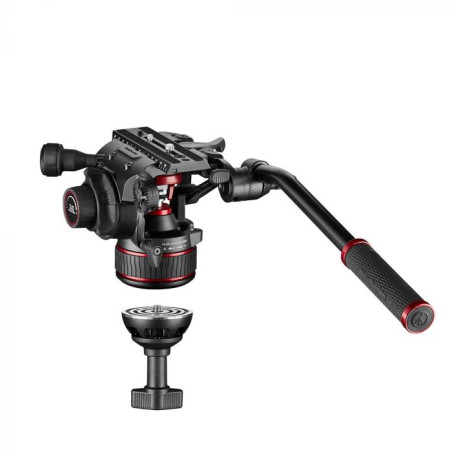 Kit testa Nitrotech 608 e treppiede doppio tubo MS alluminio Manfrotto