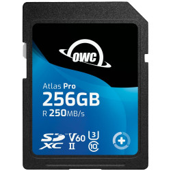 OWC 256GB Atlas Pro SDXC UHS-II V60 Media Card - R250 MB/s W130MB/s