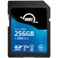 OWC 256GB Atlas Pro SDXC UHS-II V60 Media Card - R250 MB/s W130MB/s