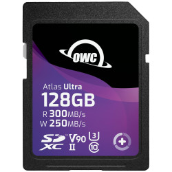 OWC 128GB Atlas Ultra SDXC UHS-II V90 Media Card - R 300MB/s - W 250MB/s