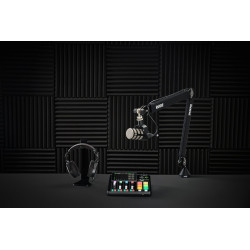 RODECASTER DUO, PodMic, headphones NTH-100, PSA1+ e XLR3 black RODE KIT