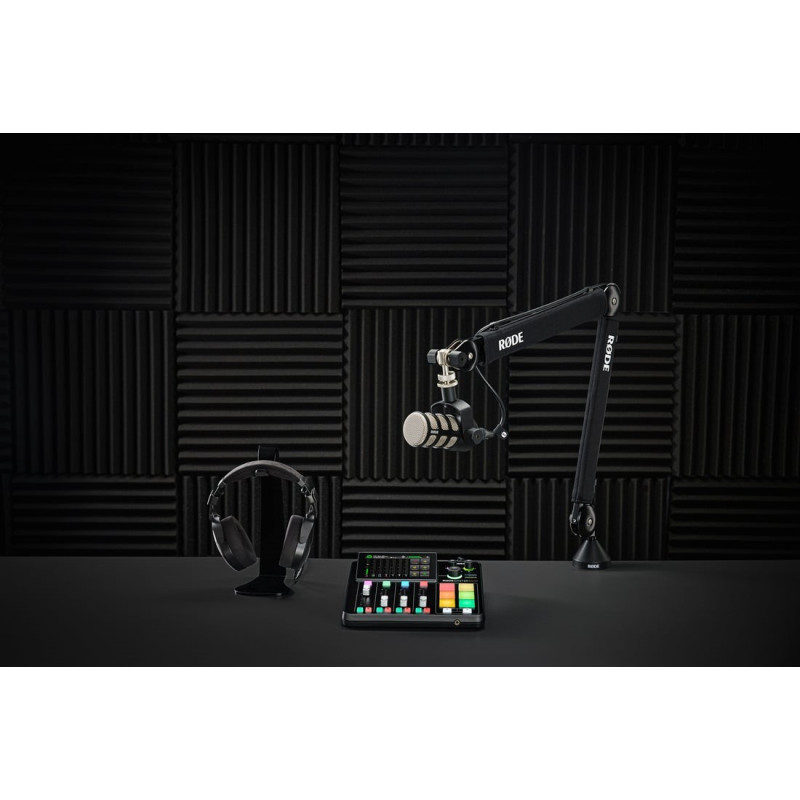 RODECASTER DUO, PodMic, headphones NTH-100, PSA1+ e XLR3 black RODE KIT