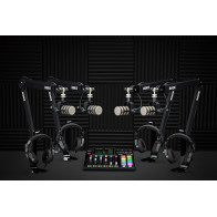 RODECASTER PRO II, 4 PodMic, 4 headphones NTH-100, 4 PSA1+ e 4 XLR3 black RODE KIT
