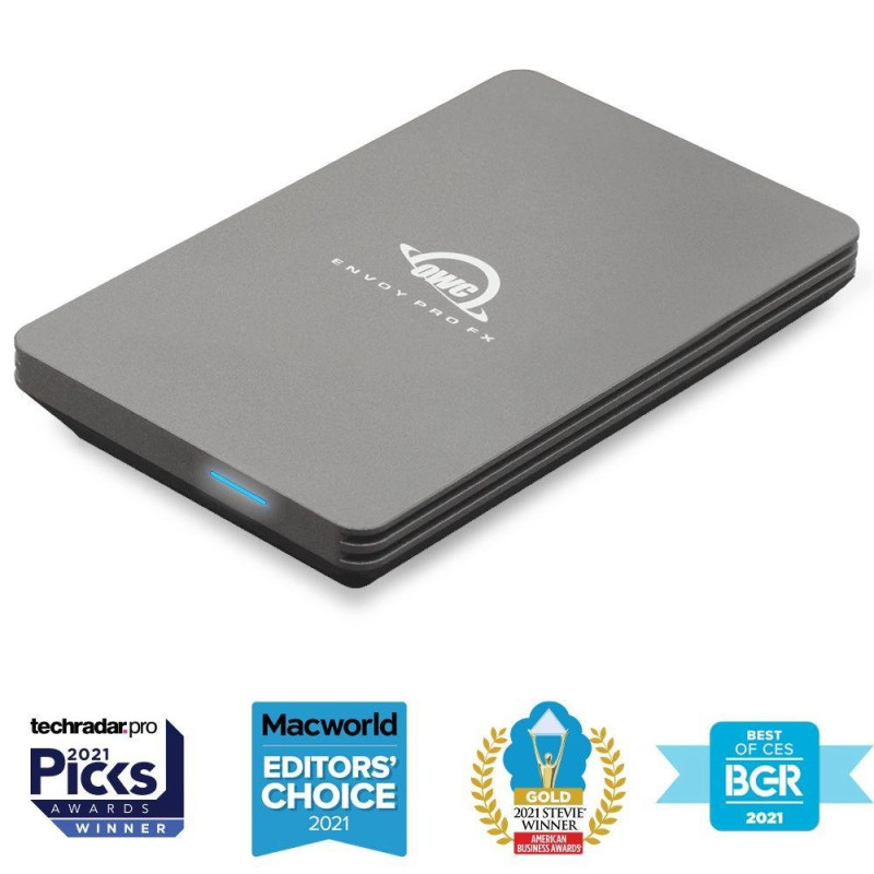 OWC 2.0TB Envoy Pro FX Thunderbolt 3 + USB-C Portable NVMe SSD, up to 2800MB/s