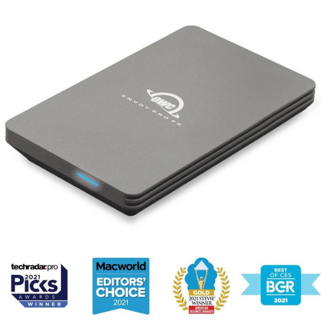 OWC 2.0TB Envoy Pro FX Thunderbolt 3 + USB-C Portable NVMe SSD, up to 2800MB/s