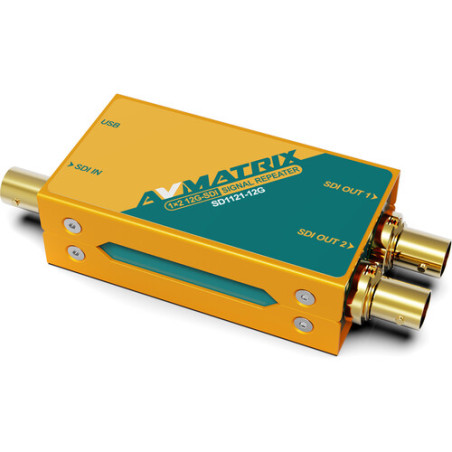AVMATRIX Distributore, amplificatore e reclocking di segnale 12G-SDI 1×2