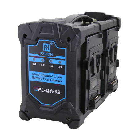 Fxlion Caricabatterie 4 canali V-Lock FX-PLQ480B