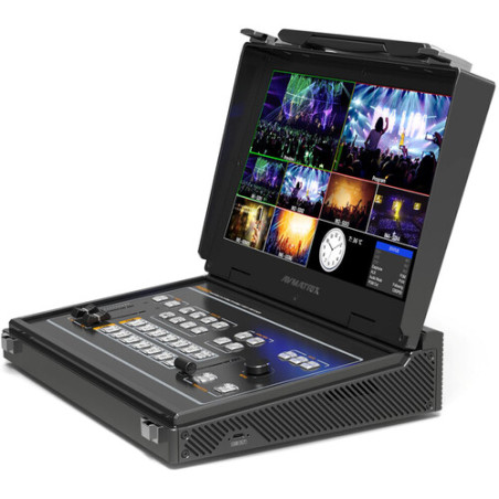 AVMATRIX Switcher video streaming 6 IN SDI/HDMI monitor 13" multiview