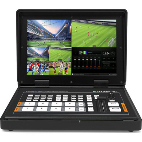 AVMATRIX Switcher video streaming 4 IN HDMI/SDI con monitor 10" multiview