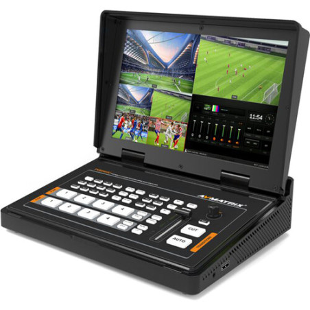 AVMATRIX Switcher video streaming 4 IN HDMI/SDI con monitor 10" multiview