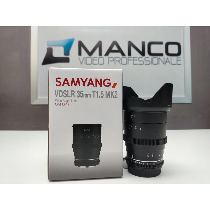 Samyang SY3V2C Obiettivo 35mm T1.5 MK II Canon EF USATO