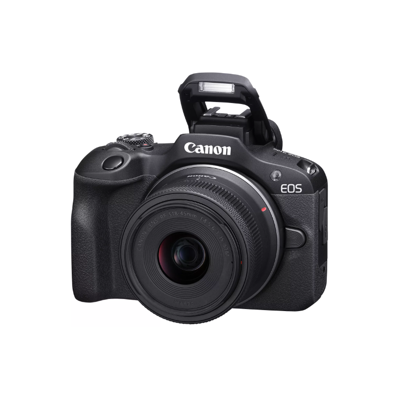 Fotocamera Canon EOS R100 + obiettivi RF-S 18-45mm IS STM e RF-S 55-210mm IS STM