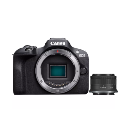 Fotocamera Canon EOS R100 + obiettivi RF-S 18-45mm IS STM e RF-S 55-210mm IS STM