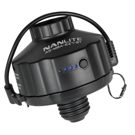 AS-MBA-E27-BT Nanlite Adatt. con batteria 4Ah e Base Magnetica per Pavobulb0