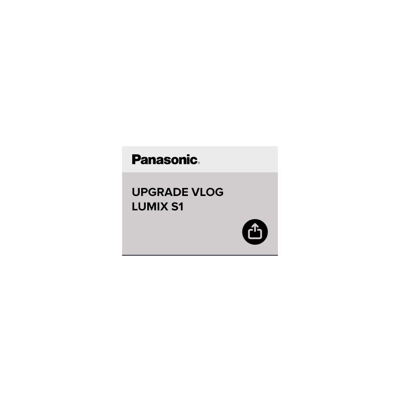 Aggiornamento VLOG per S1 Panasonic