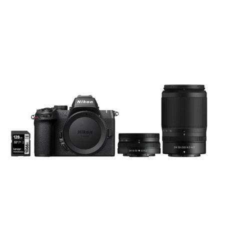 Nikon Z50II con obiettivi 16-50 DX e 50-250 DX + SDXC 128GB