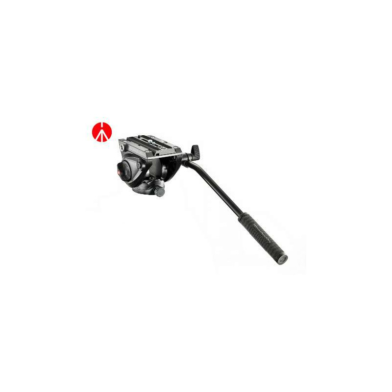 Testa video Manfrotto con base piatta, 1 leva fissa