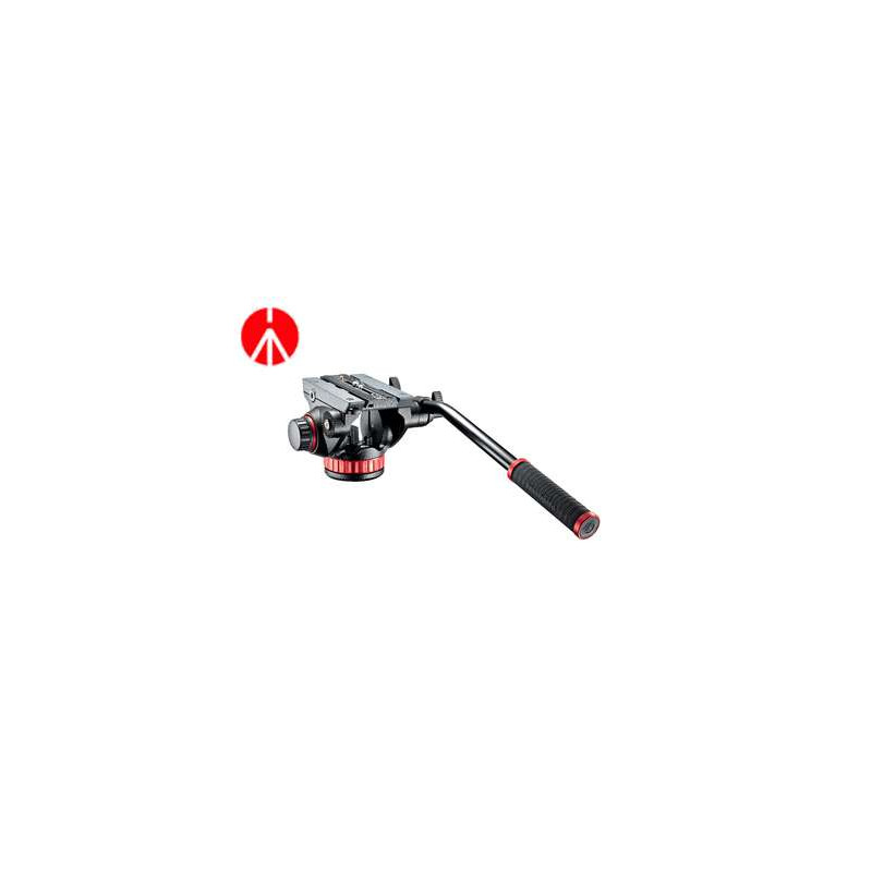 MVH502AH Testa video Manfrotto con base piatta, 1 leva fissa