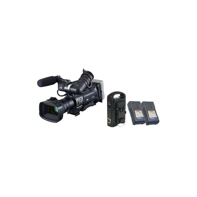JVC GY-HM850E Camcorder 3 CMOS 1/3" 16:9 - QuickTime su schede SD HC + 2 batterie e caricabatterie