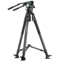 SIRUI SVS75 tripod in carbon fiber with SVH15 head. Stable, lightweight, and precise for professional video productions.