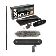 RØDE NTG-2 Shotgun Microphone Kit + E-Image BS-M80 Windshield + BA12 Boom Pole