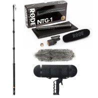 Kit Microfono RØDE NTG-1 + Windshield E-Image BS-M20 + Asta Carbonio BC12P
