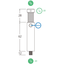 Kupo Baby Pin con filetto 1/4"-20 maschio - Manco.it
