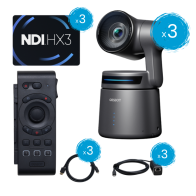 Kit OBSBOT Tail Air: 3 telecamere 4K PTZ AI, controller, licenze NDI, adattatori e cavi HDMI - Manco.it