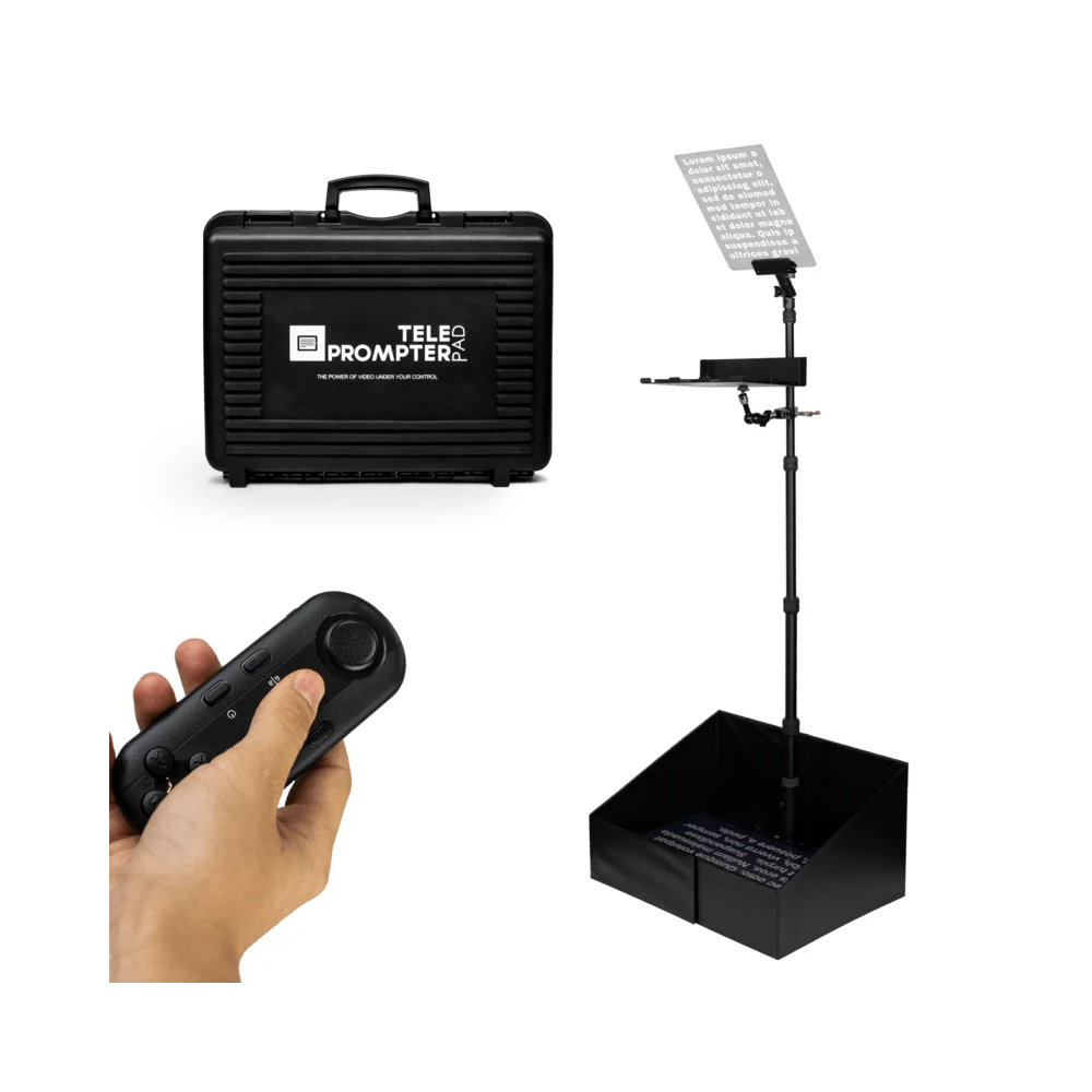 Teleprompter TP-iPresent, remote and transport case - Manco.it