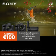 Sony Alpha 7 IV fotocamera Mirrorless Full-Frame 33 MP, Real-time AF, 10 fps, 4K60p, Display touch orientabile