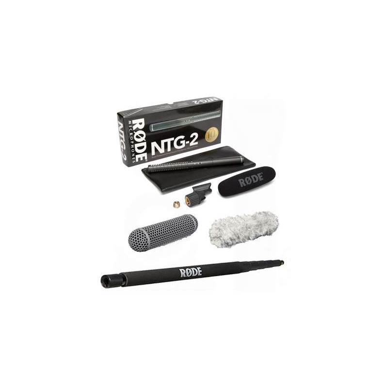 Rode NTG2 Microphone Kit with Boom Pole, Blimp Windscreen and DeadCat