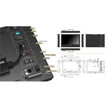 BM150-12G Lilliput Broadcast LCD Monitor 15.6" 12G-SDI 4K HDMI