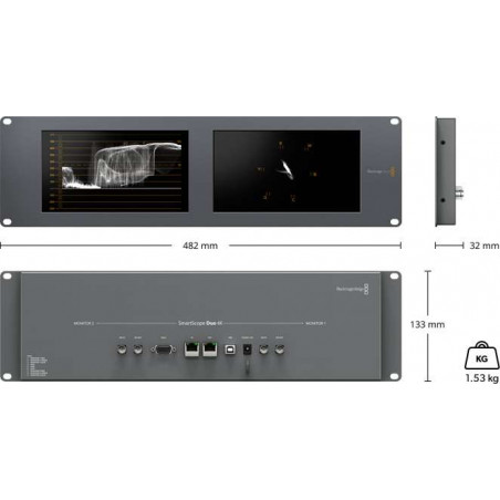 SmartScope Duo 4K 2 Blackmagic doppio schermo LCD da 8 pollici