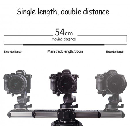 MICRO 2 Digitalfoto doppio slider da 35 a 54cm - massima portata 8Kg per camcorder, DSLR