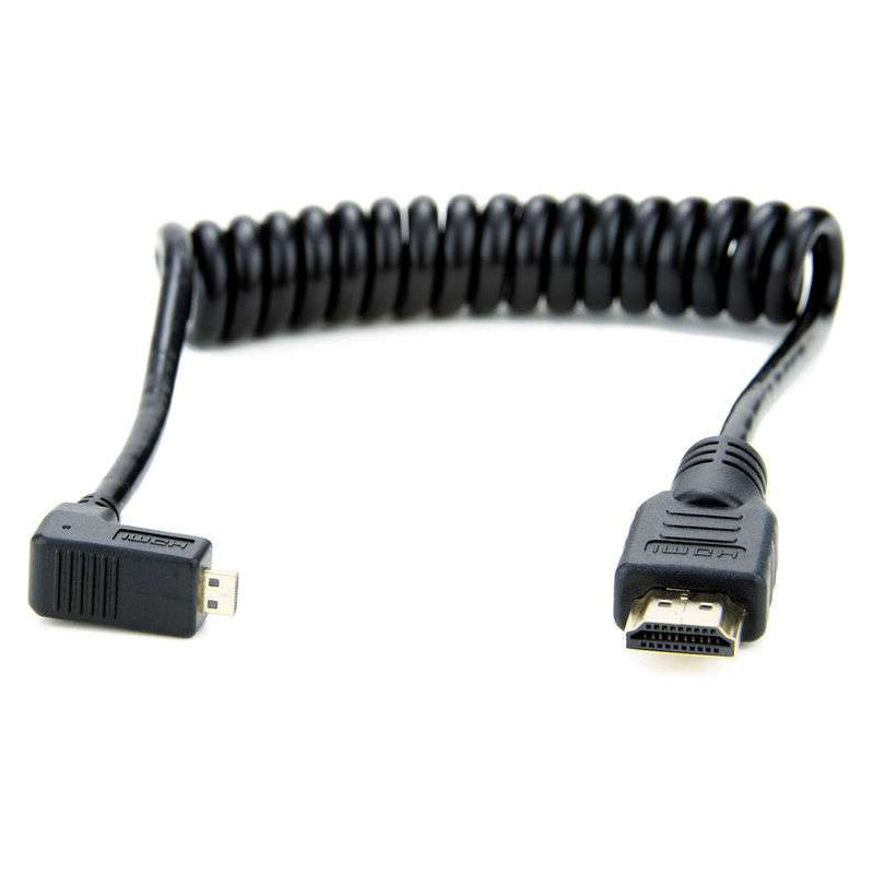 Micro HDMI (angled) 30cm Atomos cavo a spirale HDMI da Micro a Full HDMI